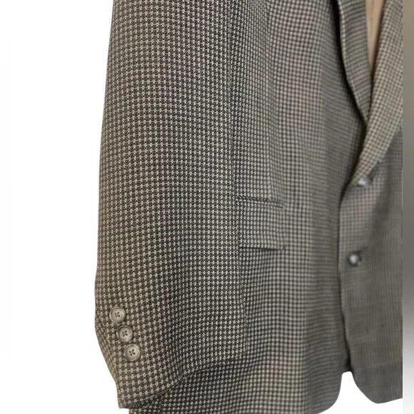 Givenchy Monsieur sport coat blazer jacket 48L tan multicolor Union- made in USA - Picture 3 of 6